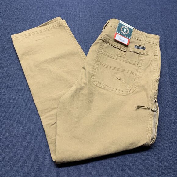G. H. BASS & CO. Mens Utility Ground Work Pants Size 34 W x 30 L Khaki Brown NEW - Picture 1 of 9